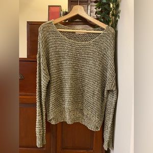 Sage Green Retrod Loose Knit Semi-Crop Sweater | LG
